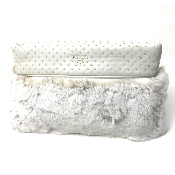 PRADA White Clutch Bag - Picture 1 of 6
